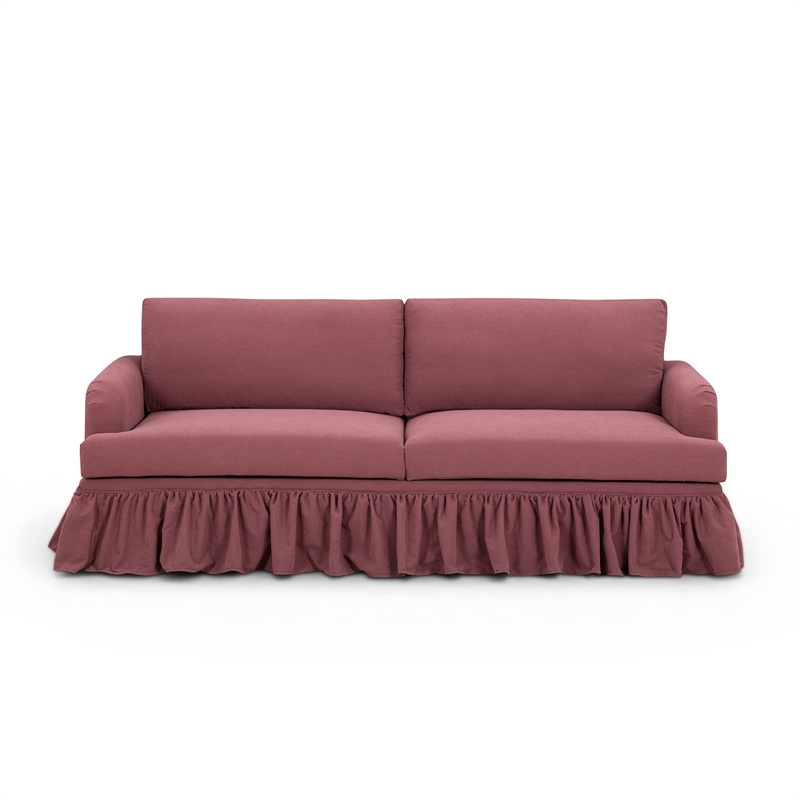 Gertrude Plum Upcycled Fabric Sofa