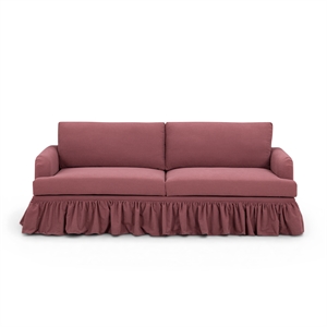 Gertrude Plum Upcycled Fabric Sofa