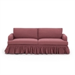 Gertrude Plum Upcycled Fabric Sofa