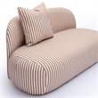Carraway Brown Striped Linen Loveseat