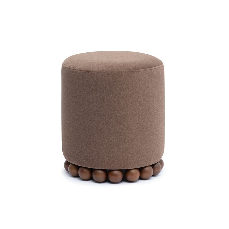 Dex Brown Performance Vegan Mohair Ottoman