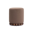 Dex Brown Performance Vegan Mohair Ottoman