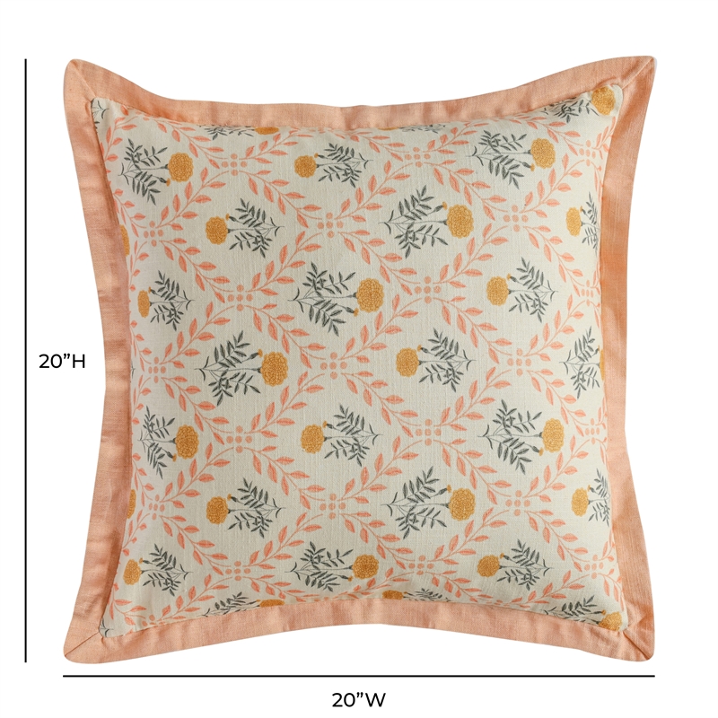Dolce Blush Pink Natural Cotton Accent Pillow