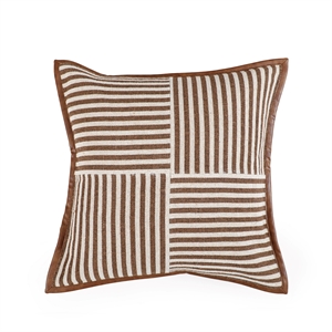 Kora Brown Cotton Jute Throw Pillow