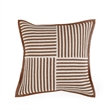 Kora Brown Cotton Jute Throw Pillow