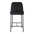 Sydney Black Performance Velvet Counter Stool Set of 2