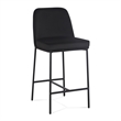 Sydney Black Performance Velvet Counter Stool Set of 2