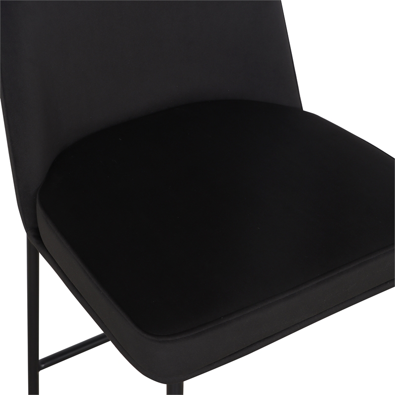 Sydney Black Performance Velvet Counter Stool Set of 2