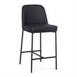 Sydney Black Performance Vegan Leather Counter Stool Set of 2