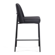 Sydney Black Performance Vegan Leather Counter Stool Set of 2