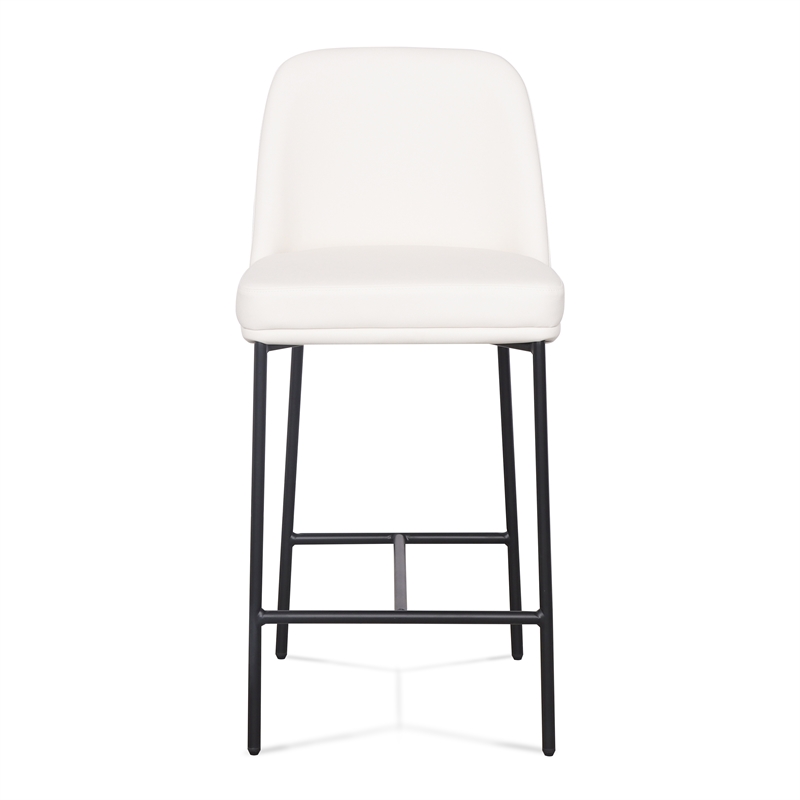 Sydney Cream Performance Vegan Leather Counter Stool Set of 2