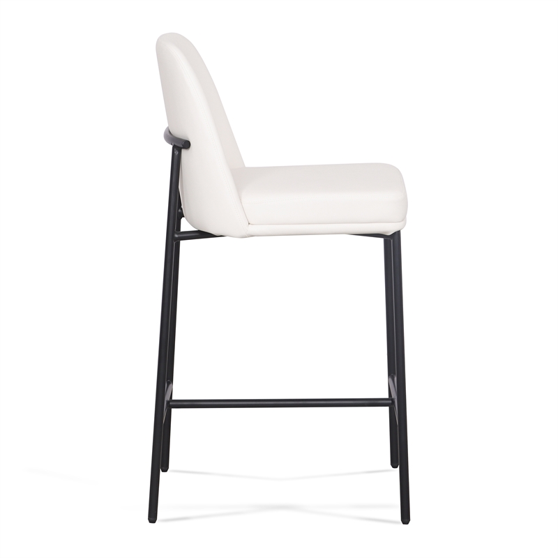 Sydney Cream Performance Vegan Leather Counter Stool Set of 2