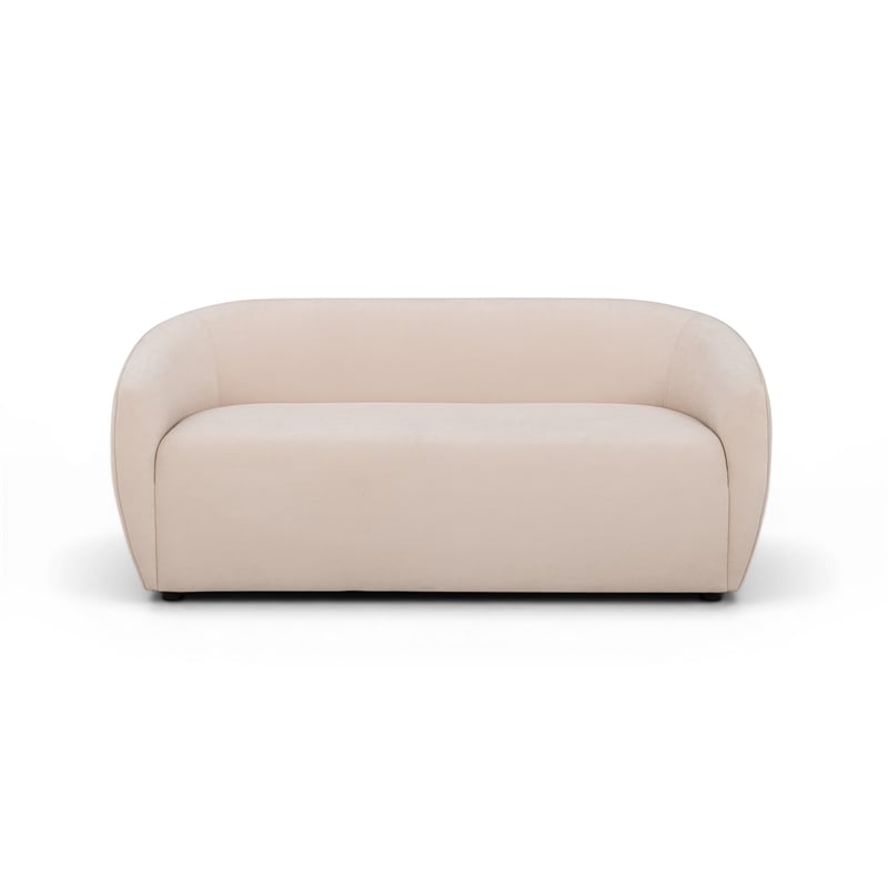 Jordan Blush Pink Textured Velvet Loveseat