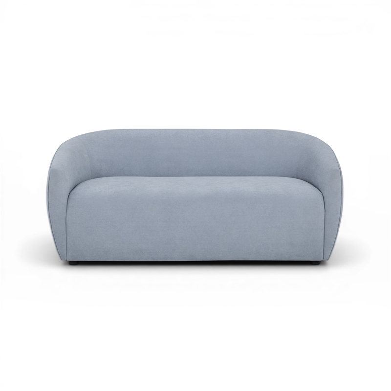 Jordan Baby Blue Textured Velvet Loveseat