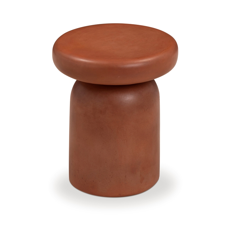 Lydia Red Concrete Indoor/Outdoor Side Table