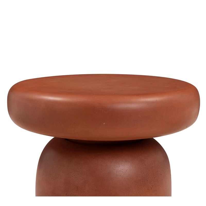 Lydia Red Concrete Indoor/Outdoor Side Table