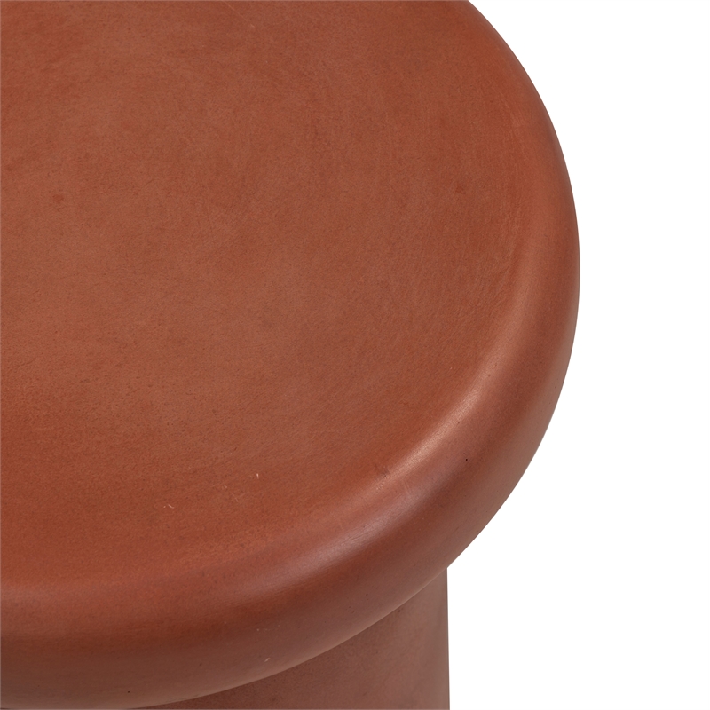 Lydia Red Concrete Indoor/Outdoor Side Table