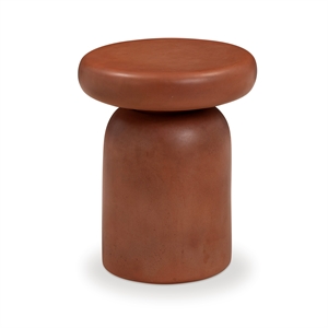 Lydia Red Concrete Indoor/Outdoor Side Table