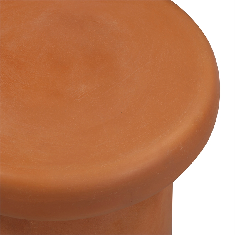 Lydia Orange Concrete Indoor/Outdoor Side Table