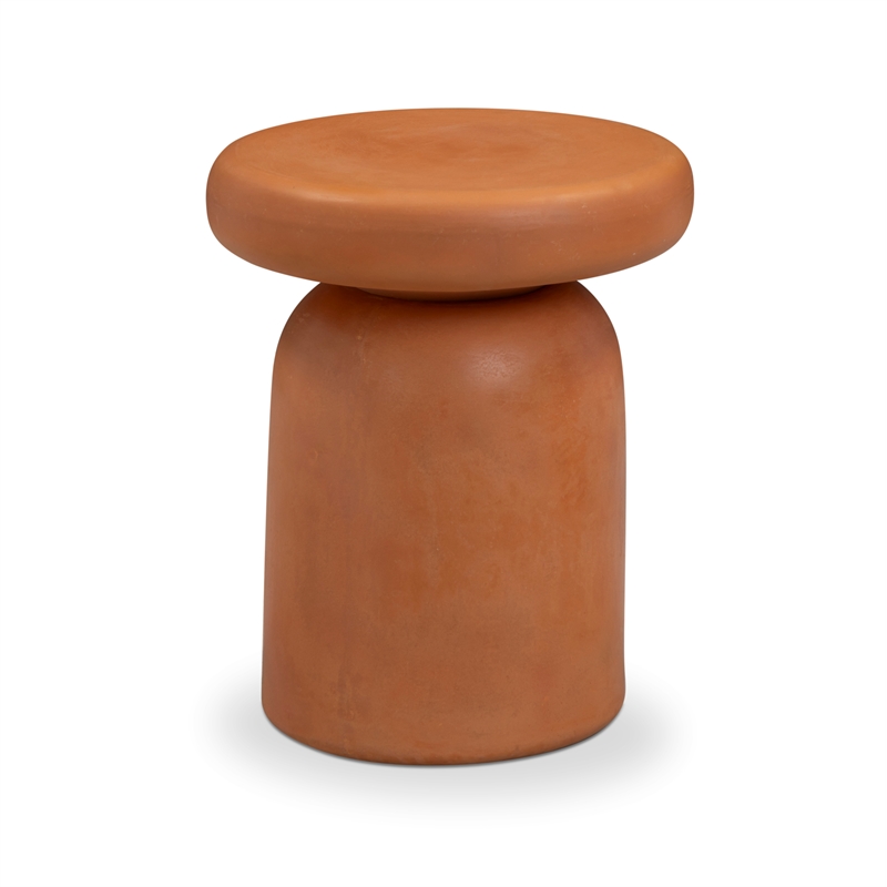 Lydia Orange Concrete Indoor/Outdoor Side Table