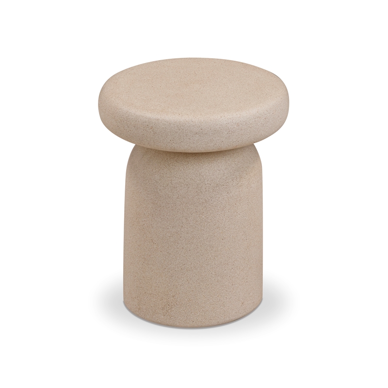 Lydia Cream Concrete Indoor/Outdoor Side Table