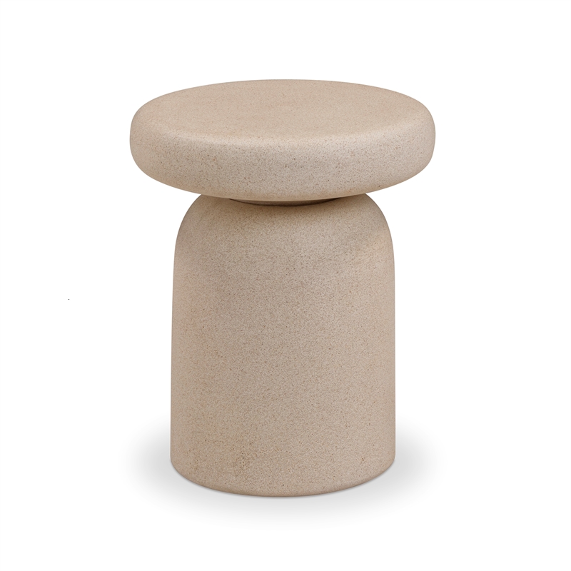 Lydia Cream Concrete Indoor/Outdoor Side Table