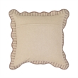 Rose Taupe Striped Linen Accent Pillow