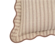 Rose Taupe Striped Linen Accent Pillow
