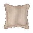 Rose Taupe Striped Linen Accent Pillow