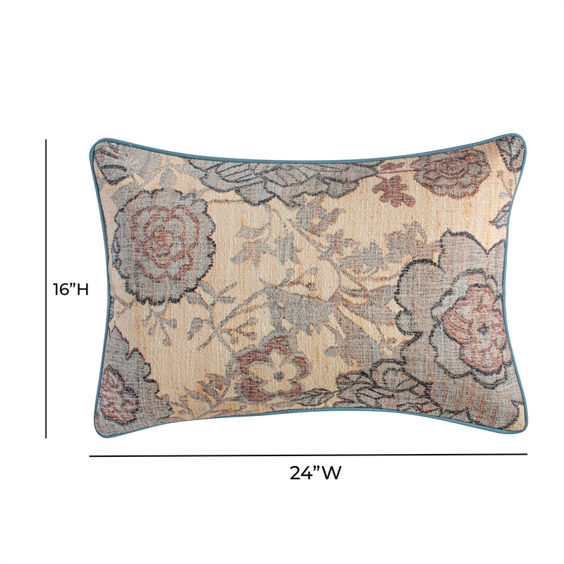 Taman Natural Cotton Accent Pillow in Spring Florals