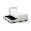 Briella Cream Velvet Trundle Bed