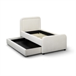 Briella Cream Velvet Trundle Bed