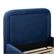 Briella Navy Blue Velvet Trundle Bed