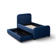 Briella Navy Blue Velvet Trundle Bed