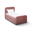 Briella Salmon Velvet Trundle Bed