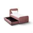 Briella Salmon Velvet Trundle Bed