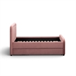 Briella Salmon Velvet Trundle Bed