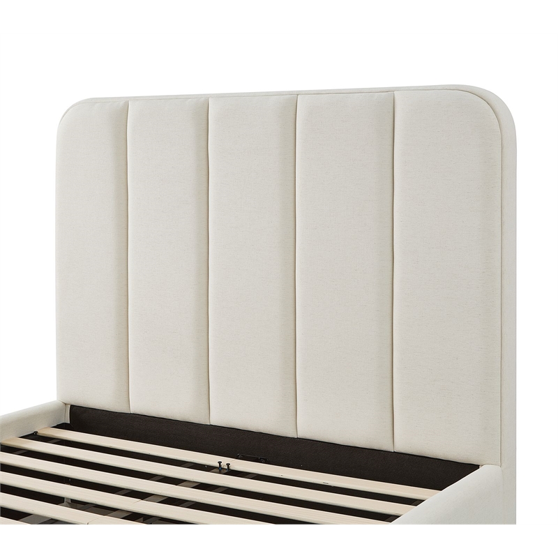 Parker Cream Chenille Queen Bed
