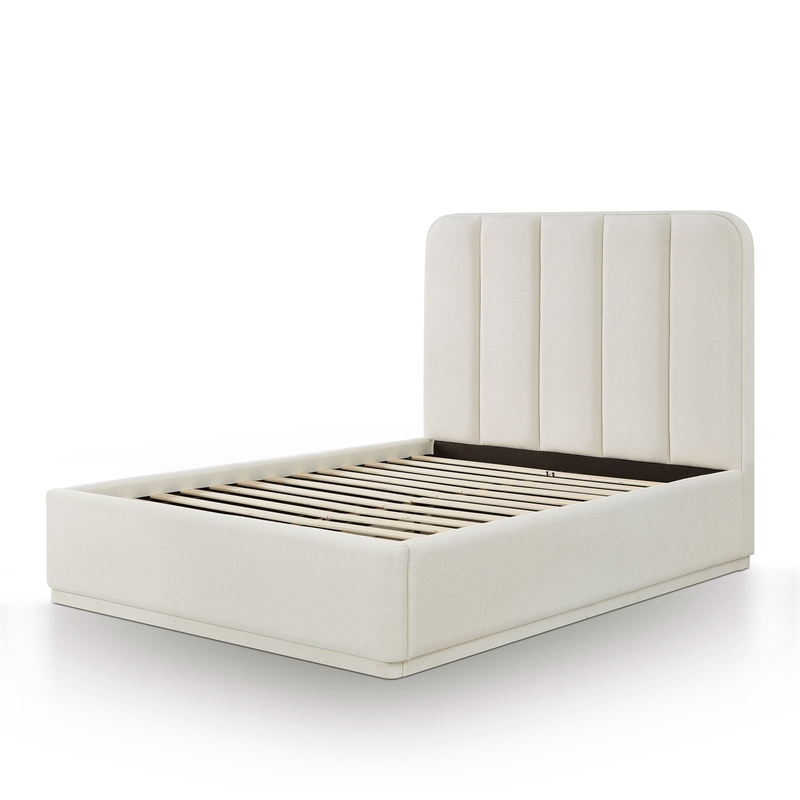 Parker Cream Chenille Queen Bed