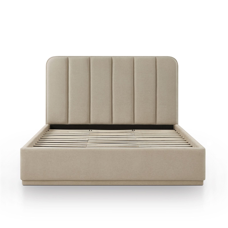 Parker Tan Chenille King Bed