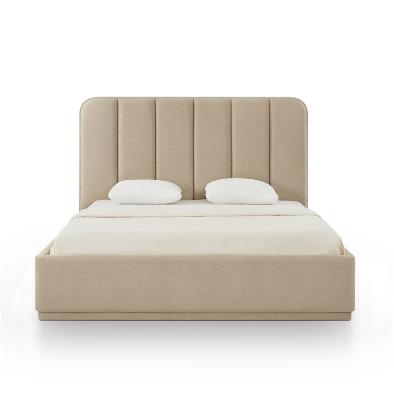 Parker Tan Chenille King Bed