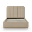 Parker Tan Chenille Queen Bed