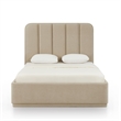 Parker Tan Chenille Queen Bed