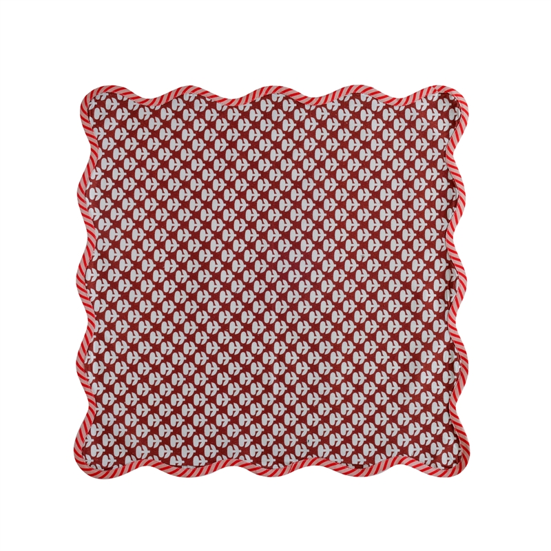 Crissy Cotton Canvas Printed Napkins - Set of 4 - Rust Vintage Floral