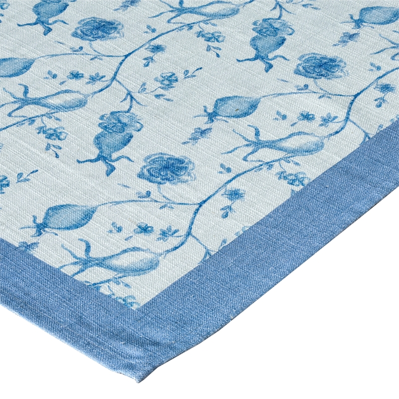 Dolce Baby Blue Natural Cotton Table Cloth 70x120