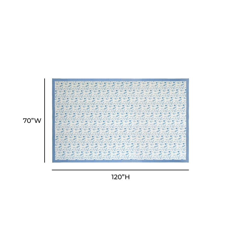 Dolce Baby Blue Natural Cotton Table Cloth 70x120