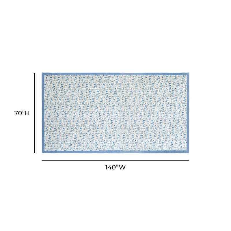 Dolce Baby Blue Natural Cotton Table Cloth 70x140