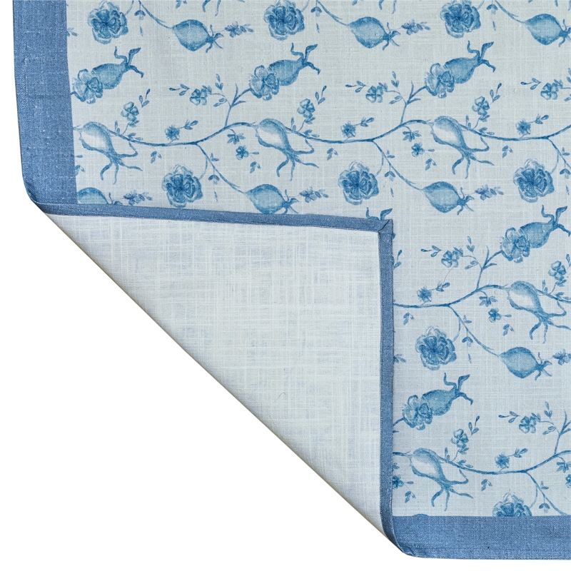 Dolce Baby Blue Natural Cotton Table Cloth 70x160