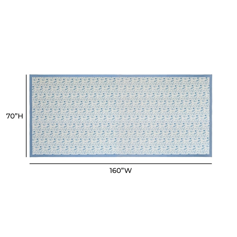 Dolce Baby Blue Natural Cotton Table Cloth 70x160