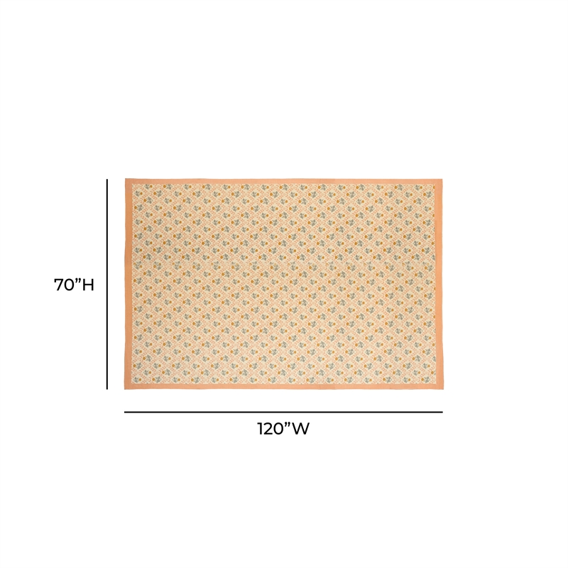 Dolce Blush Pink Natural Cotton Table Cloth 70x120